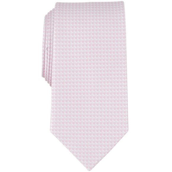Michael Kors Men Exeter Mini Pattern Tie Pink - Picture 1 of 1